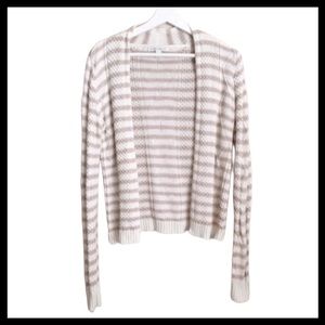 BANANA REPUBLIC | Almond striped longsleeve knitted cardigan sweater Size XS